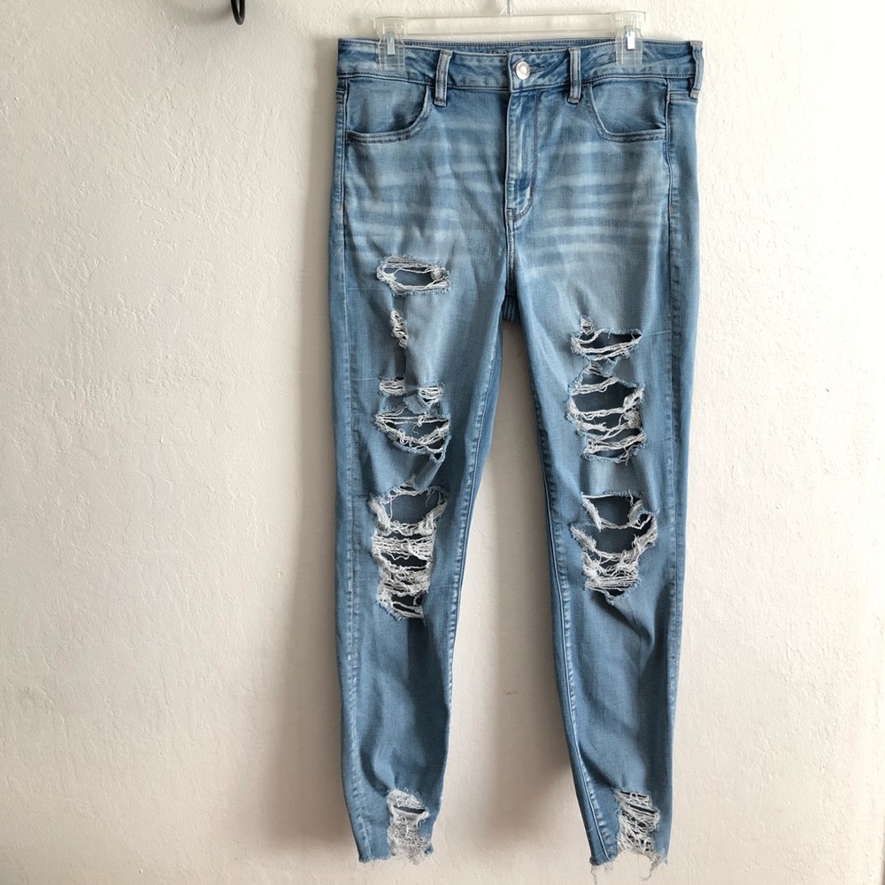 Distressed jeans
